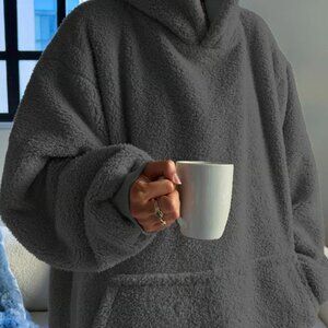 KANATA BLANKET Oversized Wearable Blanket HoodiFleece Pullover with Pocket Sz XL